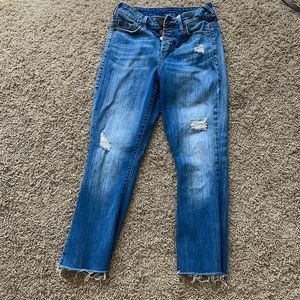 True religion crop, flare, blue jeans size 26